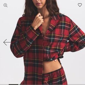 SOLD OUT SKIMS 2025 HOLIDAY RED PLAID FLANNEL OF PAJAMAS NWT SIZE MEDIUM